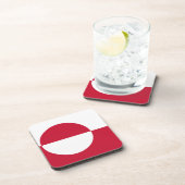 Dessous de verre en plastique dur avec drapeau du  (Côté Droit)