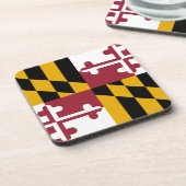 Dessous de verre en plastique dur avec drapeau du  (Côté gauche)