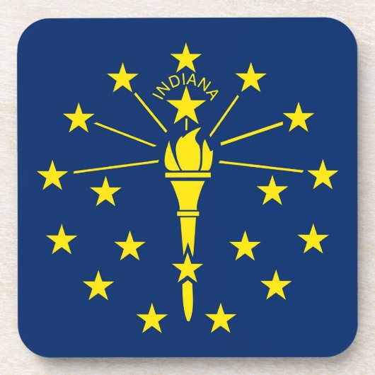 Dessous de verre en plastique dur avec drapeau Ind (Devant)