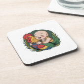 Dessous de verre en plastique dur | Chloe Bébé Emb (Côté gauche)