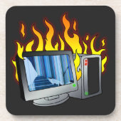 Dessous de verre en plastique dur de l'ordinateur (Devant)