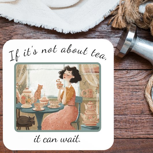 Dessous de verre en plastique dur de style rétro