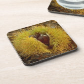 Dessous de verre en plastique dur en châtaigner do (Côté gauche)