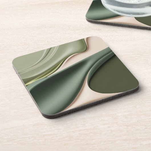 Dessous de verre en plastique dur en graphisme élé (Côté gauche)