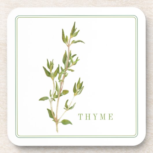DESSOUS DE VERRE en plastique dur FRAIS THYME (+te (Devant)
