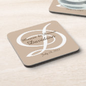 Dessous de verre en plastique dur monogramme (Côté gauche)