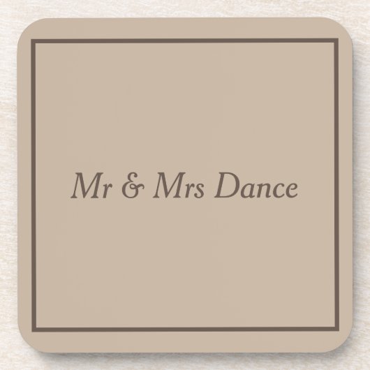 Dessous de verre en plastique dur monogramme (Devant)