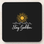 Dessous de verre en plastique dur noir - élégant e (Devant)