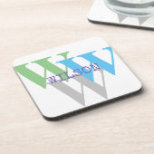 Dessous de verre en plastique dur Nom INTIME minim (Côté gauche)