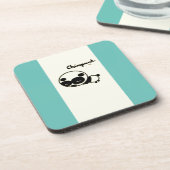 Dessous de verre en plastique dur Panda (Côté gauche)