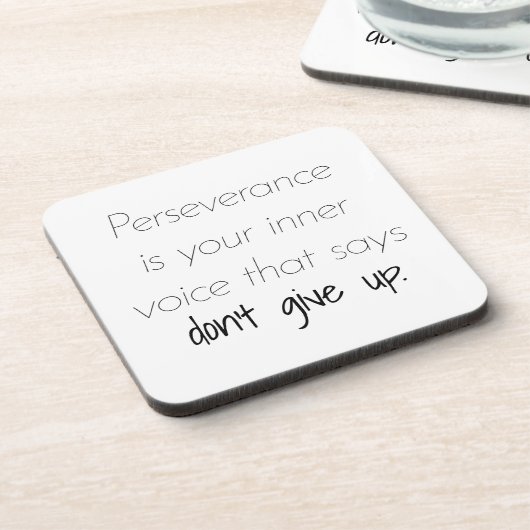 Dessous de verre en plastique dur persévérant (Côté gauche)