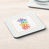 DESSOUS DE VERRE en plastique dur RAINBOW BOW (Côté gauche)
