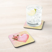 Dessous de verre en plastique dur rose/dossier en  (Côté Droit)