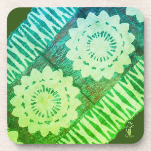 Dessous de verre en plastique dur. TAPA Vert