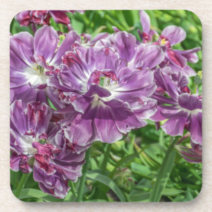 Dessous de verre en plastique durs de fleurs