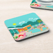 Dessous de verre en plastique durs de rétro (Côté gauche)