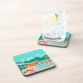 Dessous de verre en plastique durs de rétro (Côté Droit)