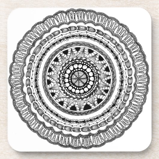 Dessous de verre en plastique durs de Zendala (Devant)