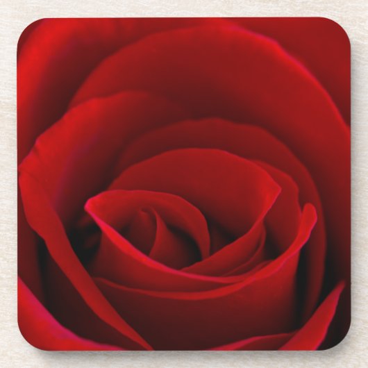 Dessous de verre en plastique durs "rouges" avec (Devant)