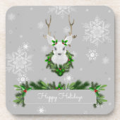 Dessous de verre en plastique gris Reindeer (Devant)