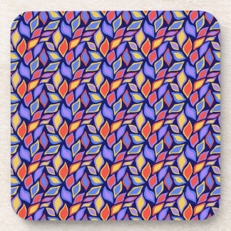 Dessous de verre en plastique Motif feuille coloré