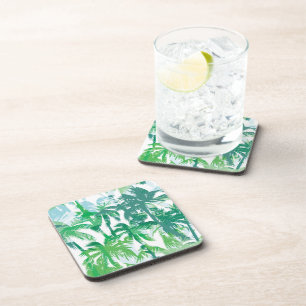 Dessous de verre en plastique Palmes tropicales