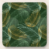 Dessous de verre en plastique Palmes tropicales (Devant)