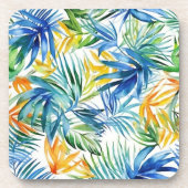 Dessous de verre en plastique Palmes tropicales (Devant)