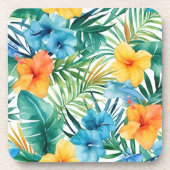 Dessous de verre en plastique Palmes tropicales (Devant)