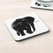 Dessous de verre en plastique rigide Elephant (Côté gauche)