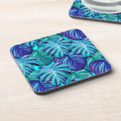 Dessous de verre en plastique Set-Blue Tropical Pa (Côté gauche)