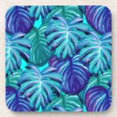 Dessous de verre en plastique Set-Blue Tropical Pa (Devant)