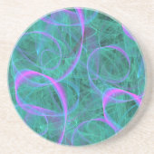 Dessous de verre en rubans bleu et rose (Devant)