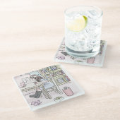 DESSOUS-DE-VERRE EN VERRE さいくさじ 机に向かう (Incliné)