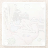 DESSOUS-DE-VERRE EN VERRE さにれにじ　　リラックス (Dos)
