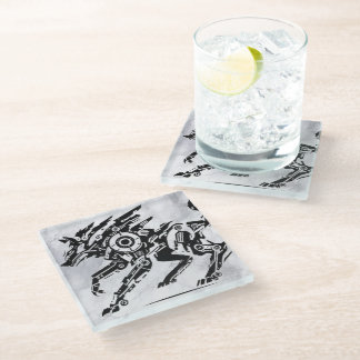 DESSOUS-DE-VERRE EN VERRE 狼