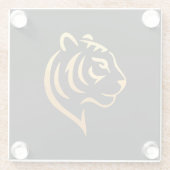 Dessous-de-verre En Verre 黄金の虎 Gold Tiger – Japanese Minimalist (Dos)