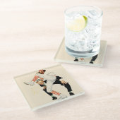 Dessous-de-verre En Verre 100e anniversaire du baseball (Incliné)