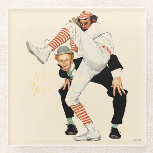 Dessous-de-verre En Verre 100e anniversaire du baseball (Devant)