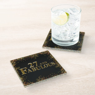 Dessous-de-verre En Verre 27e anniversaire 