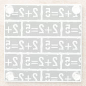 Dessous-de-verre En Verre 2 plus 2 égale 5 (Dos)