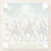 Dessous-de-verre En Verre 3 hommes sages (Dos)