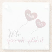 Dessous-de-verre En Verre 40e anniversaire du mariage de Ruby Ballons de coe (Dos)