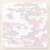 Dessous-de-verre En Verre 4th of July, Independence day, Camouflage Beige (Dos)