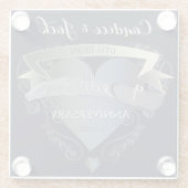 Dessous-de-verre En Verre 6e anniversaire du Mariage Fer (Dos)