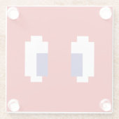 Dessous-de-verre En Verre 8 bits Pixel Manga Eyes (Dos)