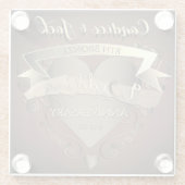 Dessous-de-verre En Verre 8e anniversaire du Mariage bronze (Dos)