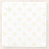 Dessous-de-verre En Verre À petits pois jaune (Dos)