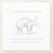 Dessous-de-verre En Verre Aardvark Soyez Toujours Amusant (Dos)