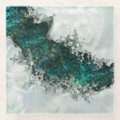 Dessous-de-verre En Verre Abalone Shell Pearl and Silver 1 (Devant)